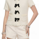 French Retro Bow Knit Jacket - liwisi