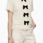 French Retro Bow Knit Jacket - liwisi