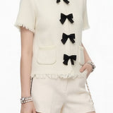 French Retro Bow Knit Jacket - liwisi