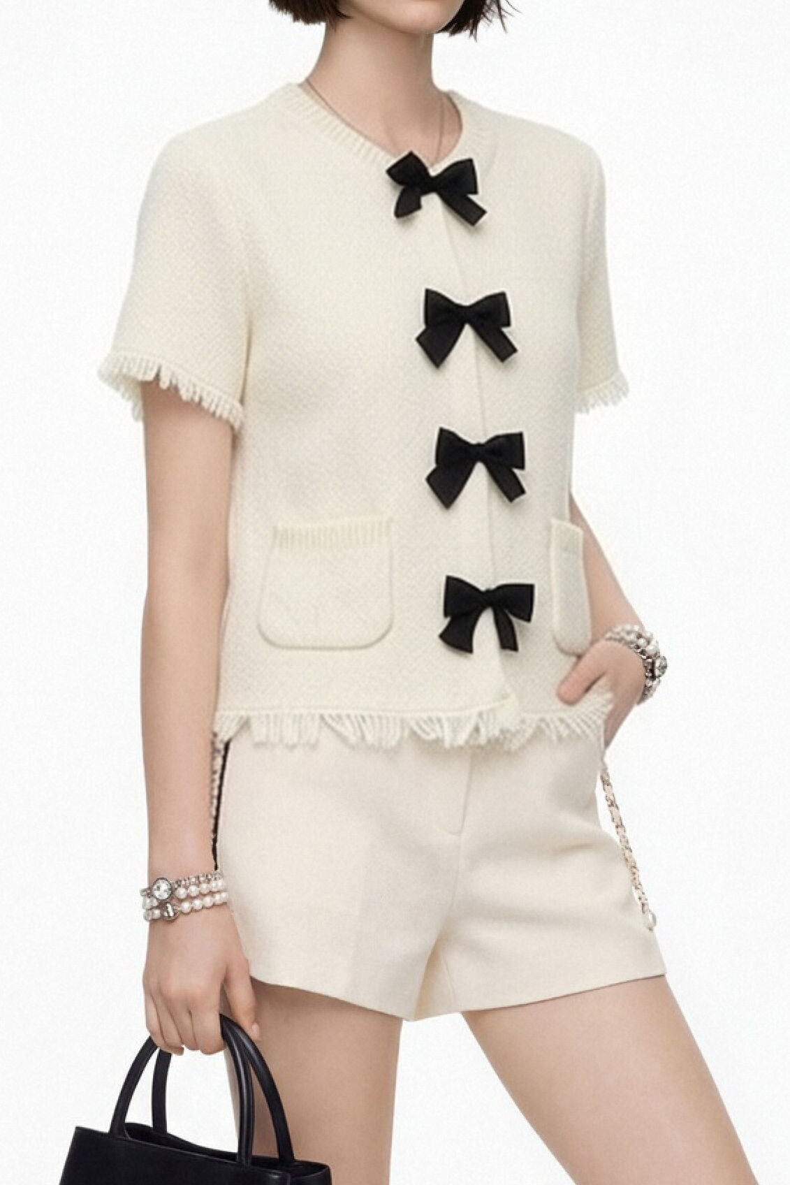 French Retro Bow Knit Jacket - liwisi