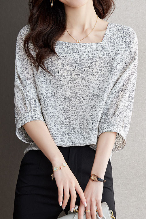 Elegant Commute Fun Printed T-Shirt - liwisi