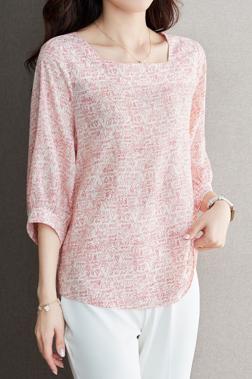 Elegant Commute Fun Printed T-Shirt - liwisi