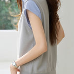 Casual Commute Fake Two-Piece Design T-Shirt - liwisi