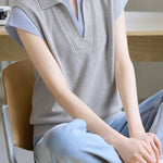 Casual Commute Fake Two-Piece Design T-Shirt - liwisi