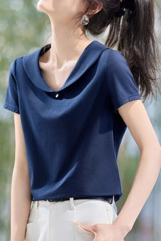 Casual Daily V-Neck T-Shirt - liwisi
