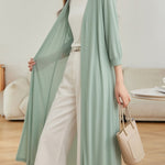 Casual Versatile Linen Sun Protection Long Knit Cardigan - liwisi
