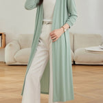 Casual Versatile Linen Sun Protection Long Knit Cardigan - liwisi