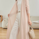 Casual Versatile Linen Sun Protection Long Knit Cardigan - liwisi