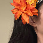 Atmospheric Petal Tassel Necklace And Earrings - liwisi