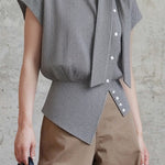 Casual Commuter Plaid Sash-Waist Shirt - liwisi