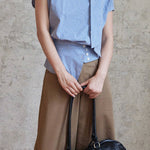 Casual Commuter Plaid Sash-Waist Shirt - liwisi