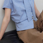 Casual Commuter Plaid Sash-Waist Shirt - liwisi