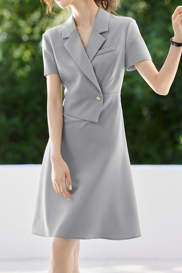 Casual Commuter Deconstructed Faux Two-Piece Dress - liwisi