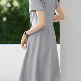 Casual Commuter Deconstructed Faux Two-Piece Dress - liwisi