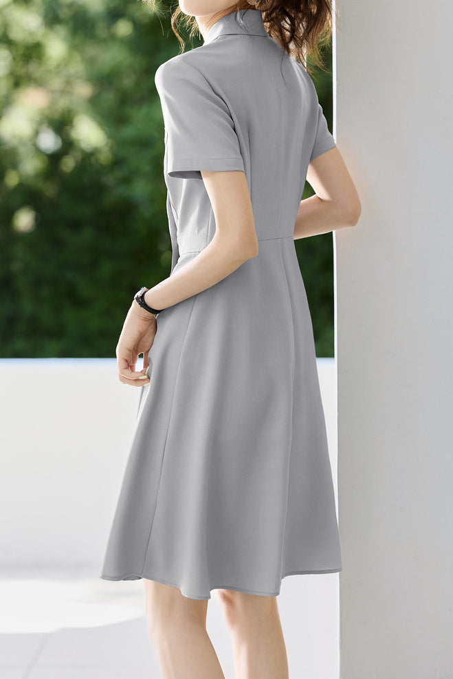 Casual Commuter Deconstructed Faux Two-Piece Dress - liwisi