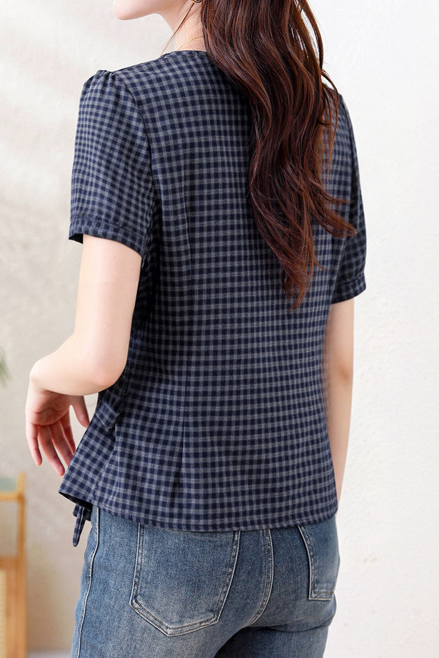 French Versatile Striped Sash Shirt - liwisi