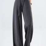 Casual Versatile High Waist Drawstring Wide Leg Pants - liwisi