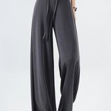Casual Versatile High Waist Drawstring Wide Leg Pants - liwisi
