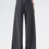 Casual Versatile High Waist Drawstring Wide Leg Pants - liwisi