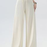 Casual Versatile High Waist Drawstring Wide Leg Pants - liwisi