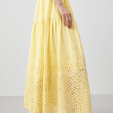 Delicate Embroidered A-Line Skirt