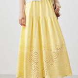 Delicate Embroidered A-Line Skirt