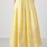 Delicate Embroidered A-Line Skirt