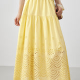 Delicate Embroidered A-Line Skirt