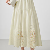 Delicate Embroidered A-Line Skirt