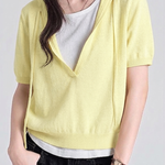 Casual Fake Two-Piece Hooded Striped Knit Sweater - liwisi