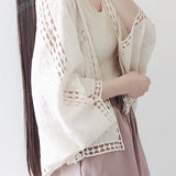 Casual Versatile Hollow Crochet Knit Sweater - liwisi