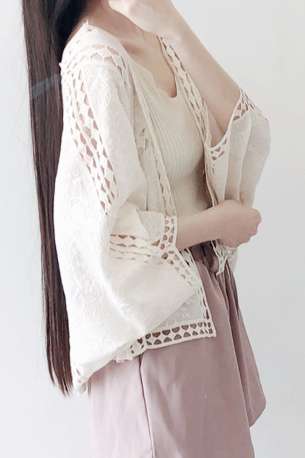 Casual Versatile Hollow Crochet Knit Sweater - liwisi