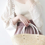 Casual Versatile Hollow Crochet Knit Sweater - liwisi