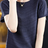 Elegant Versatile Textured Tencel Knit Sweater - liwisi