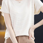 Elegant Versatile Textured Tencel Knit Sweater - liwisi