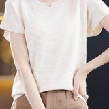 Elegant Versatile Textured Tencel Knit Sweater - liwisi