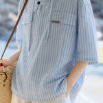 Casual Versatile Hooded Striped Shirt - liwisi