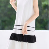 Casual Spliced T-Shirt Dress - liwisi
