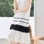 Casual Spliced T-Shirt Dress - liwisi
