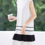 Casual Spliced T-Shirt Dress - liwisi