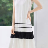 Casual Spliced T-Shirt Dress - liwisi