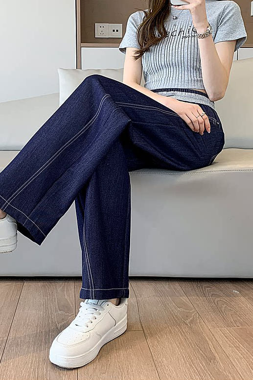 Casual High Waist Loose Wide Leg Jeans - liwisi