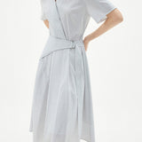 Elegant Striped V-Neck Dress - liwisi