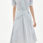 Elegant Striped V-Neck Dress - liwisi
