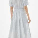 Elegant Striped V-Neck Dress - liwisi