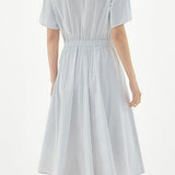 Elegant Striped V-Neck Dress - liwisi