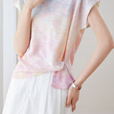 Casual Crew Neck Printed Short Sleeve T-Shirt - liwisi