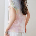 Casual Crew Neck Printed Short Sleeve T-Shirt - liwisi