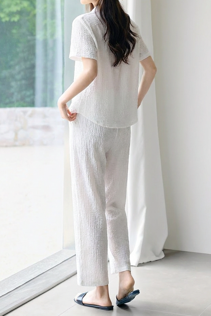 Casual Comfortable Lapel Two-Piece Set - liwisi