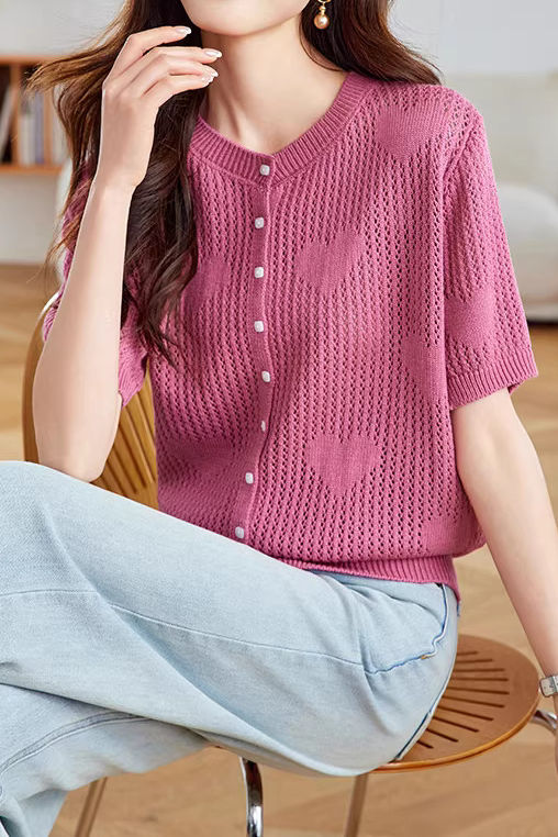 Casual Hollow Out Design Knit Sweater - liwisi